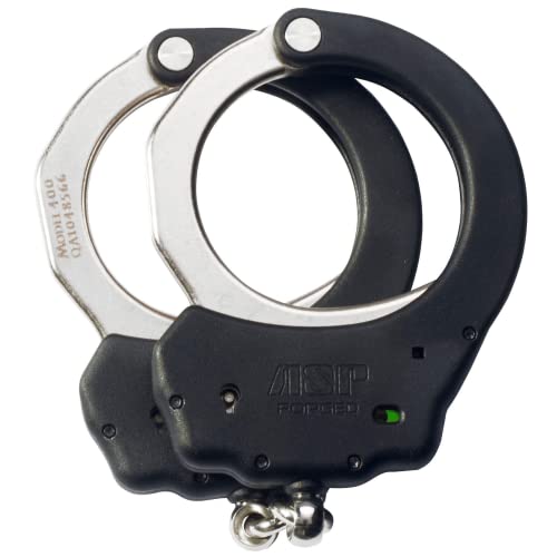 ASP Ultra Double-Locking Chain Handcuffs, Professional Grade Forged Aluminum Cuffs with Steel Bow and European Lock Design