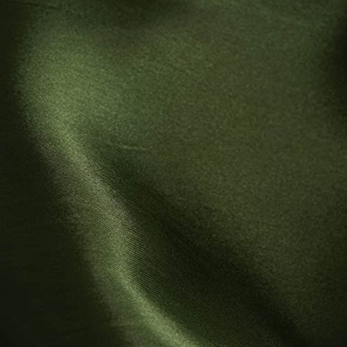 Beekay 10 Pc 12 X 108 Inch Long Charmeuse Satin Table Runners Bright Shiny Satin Silk And Smooth Fabric Runners For Table Decorations Birthday Parties,Baby Shower Banquet Wedding - Olive Green #TOP3