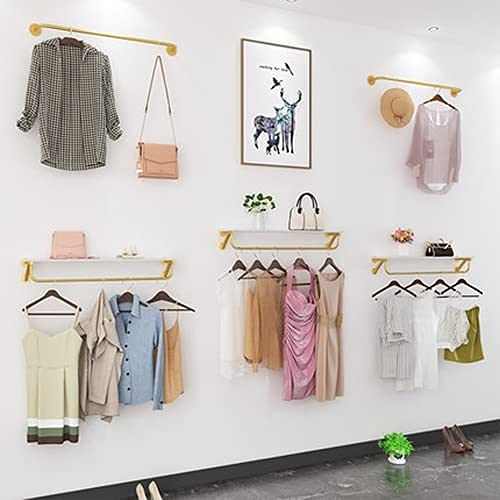 Rail per Abbigliamento a Parete, Rack Del Negozio Di Abbigliamento, per Decorare Gli Scaffali Dei Negozi Di Abbigliamento Femminile per Bambini,a,120Cm
