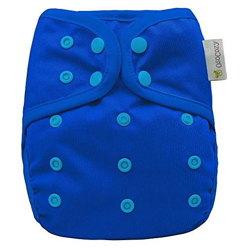 Osocozy Economy Flat Cloth Diaper Package - 36 Unbleached Cotton Birdseye Weave Flat Diapers, 3 Snappi Diaper Fasteners, 4 Onesize Diaper Covers (Feather/Critters/Dragons/Blueberry) #TOP5