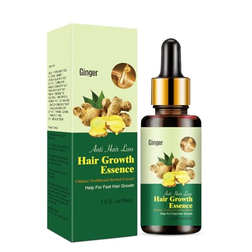 Ginger Hair Growth Serum, Anti Hair Loss Essence, Hair Regrowth Serum for Alopecia Hair Loss Treatment, Bald, Thin Hair, Repairs Hair Follicles, Stronger Hair, Hair Growth Oil for Women & Men