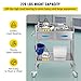 Happybuy 2-Tier Stainless Steel Medical Serving Cart, Utility Rolling Cart with Drawers, Lockable Wheels, Perfect for Laboratories, Hospitals, and Dental Clinics