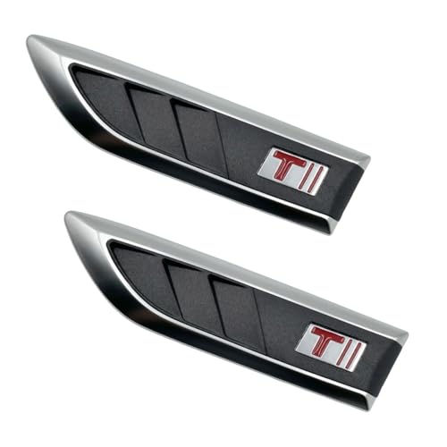 QEUOBUE 2PCS Fake Car Air Vent Trim Sticker Decal, Self-Adhesive Plastic Car Decorations, Anti-Scratch 3D Emblem, Universal Automotive Exterior Accessories for Bumper, Hood (618)