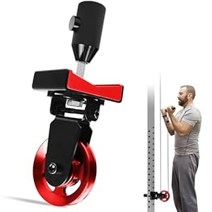 Topfinder Gym Pulley Wheel for Power Cage, Rack Mounted Swivel Pulley Block Cable Pulley System Home Gym Attachments