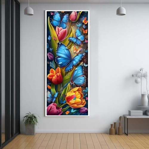 Peinture diamant 5D grand format 60x150 broderie diamant kit complet fleur H85