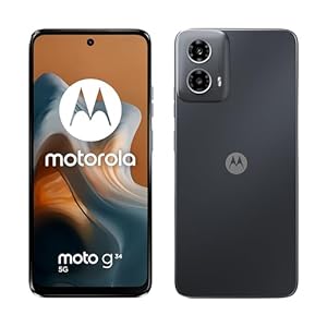 Motorola moto g34 Smartphone (6,53“ HD+ Display, 50 MP Camera, 4/128 GB, 5000 mAh Battery, Android 14) Charcoal Black