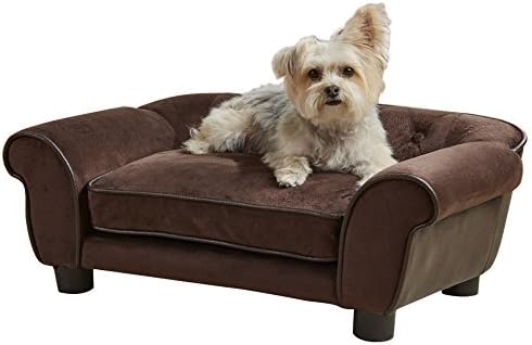 Enchanted Home Pet Ultra Plush Cleo Pet Sofa in Brown