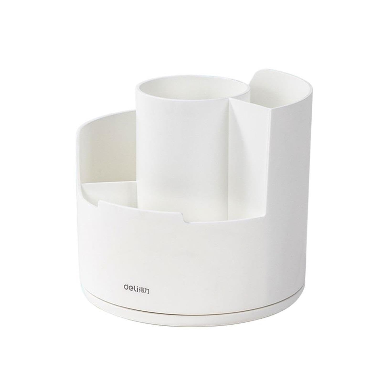 Organizer da Scrivania Rotante Portapenne da scrivania | Organizzatori rotanti a 4 slot, forniture di cancelleria for archiviazione desktop(WHITE)
