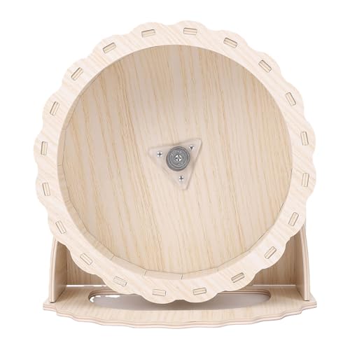 Haofy Roue de Hamster de 12 Pouces en Bois Composite, Course Silencieuse pour Gerbilles, Hamsters Nains, Planeurs en Sucre, Roue d'exercice pour Petits Appartements, Chambre à Coucher, Activités
