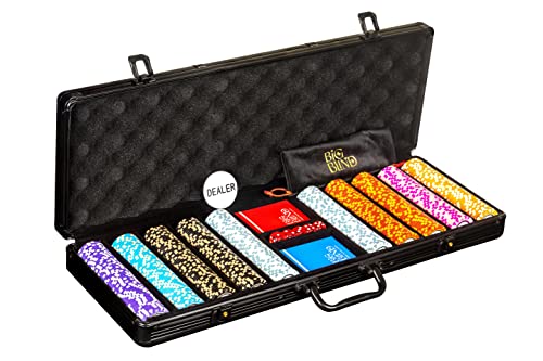 Image of Big Blind 500 Pieces Poker Chips Set for Adult