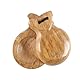 Enwye 2 Stück Holzkastagnetten, Spanische Handgefertigte Traditionelle Handschlaginstrumente, Holzfingerkastagnetten, Musikalische Schlaginstrumente, Souvenir, Holzfarbe
