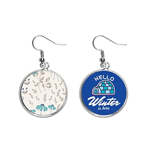 Pendientes de gota flor beige un diseño exclusivo de joyería invernal