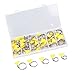 Key Hose Clamp Gear Clamp Stainless Steel Reusable Adjustable Pipe Clamp for Automotive Industrial Marine Household Use 44 Pcs Yellow Silver 10 38mm Size Set