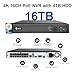 Anpviz 12MP 16CH PoE Security Camera System, 16 Channel Commercial NVR with 4TB HDD and 8X12MP IP Turret Metal Wired Cameras @10fps Smart Dual Light, AI Human Vehicle Detection, IP67 CCTV for Business