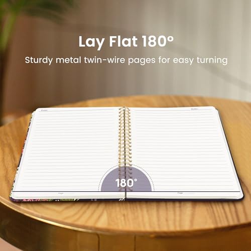 Image of Taja Spiral Lined Journal for Women, Pretty Hardcover Journal Notebook, A5 | Hardcover Design, 6 inch x 8 inch, 140 Pages, for Work, Note Taking & Journal Writing, Colorful Grove