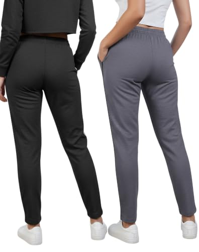 Image of Women Cotton Regular Fit Track Pants (Pack of 2)