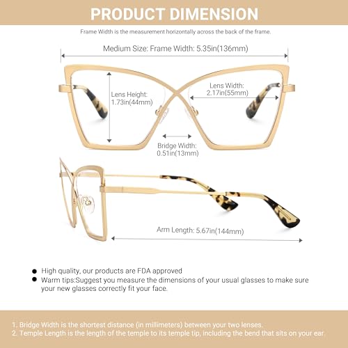 Image of VOOGLAM Butterfly Blue Light Glasses for Women Anti Eyestrain Dry Eyes Computer Phone TV Eyewear Felicja