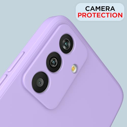 Image of Outlouders Back Cover for Samsung Galaxy M13 4G | Camera Protection | Durable Soft Matte Silicone Bumper Case (Purple)