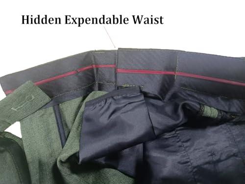 Men's Linen Suit Pants Casual Flat Front Lightweight Dress Pants for Beach Wedding Holiday Prom4