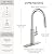 FORIOUS Kitchen Faucet with Pull Down Sprayer, Classic Brushed Nickel, Single Handle High Arc Stainless Steel Kitchen Sink Faucet, 1 or 3 Hole Deck Mount for RV, Bar, Farmhouse, Laundry, Outdoor