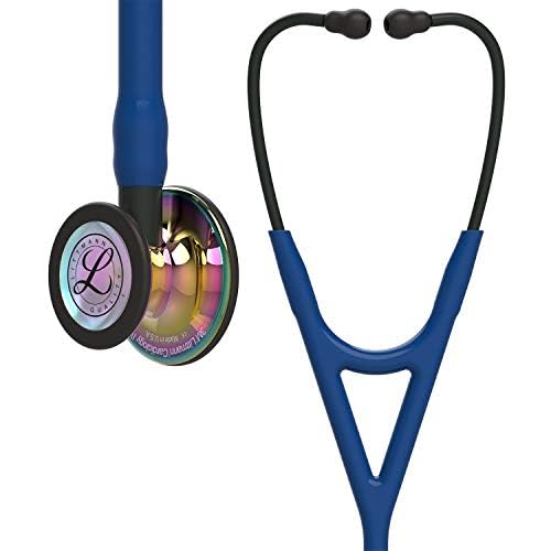 Littman 6242 Stethoscope ENGRAVING | Engrave your name or initials on the Littman stethoscope | Cardiology IV Diagnostic, High Polish Rainbow Finish Chestpiece, Navy Tube,27 inch-image-41