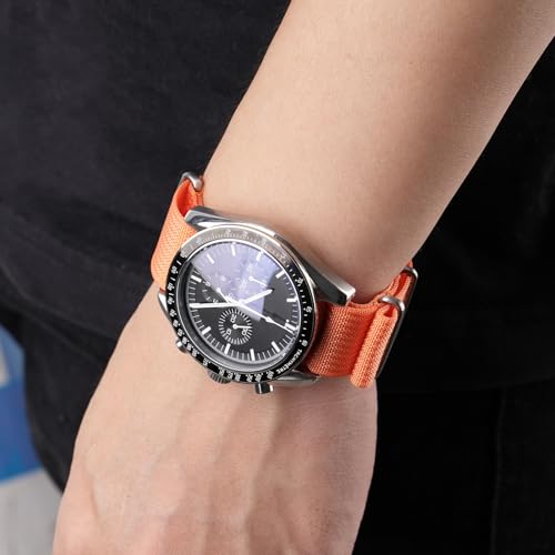Image of TACTICAL FROG Nylon Watch Band 18mm 19 mm 20mm 22 mm 24 mm, Waterproof Military Watch Straps Replacement for Men Women, With Stainless Steel Buckle