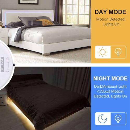 Tira de luz LED USB activada por movimiento 3.3ft blanco cálido miniatura 5