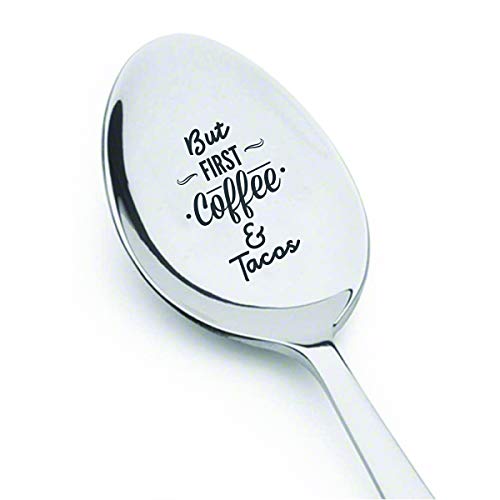 Boston Creative Company - 'Drink Tea Read Books' Löffel, Rostfrei, Spülmaschinengeeignet [1-teilig], Menülöffel - Gift for Book Lover, Tea-Coffee