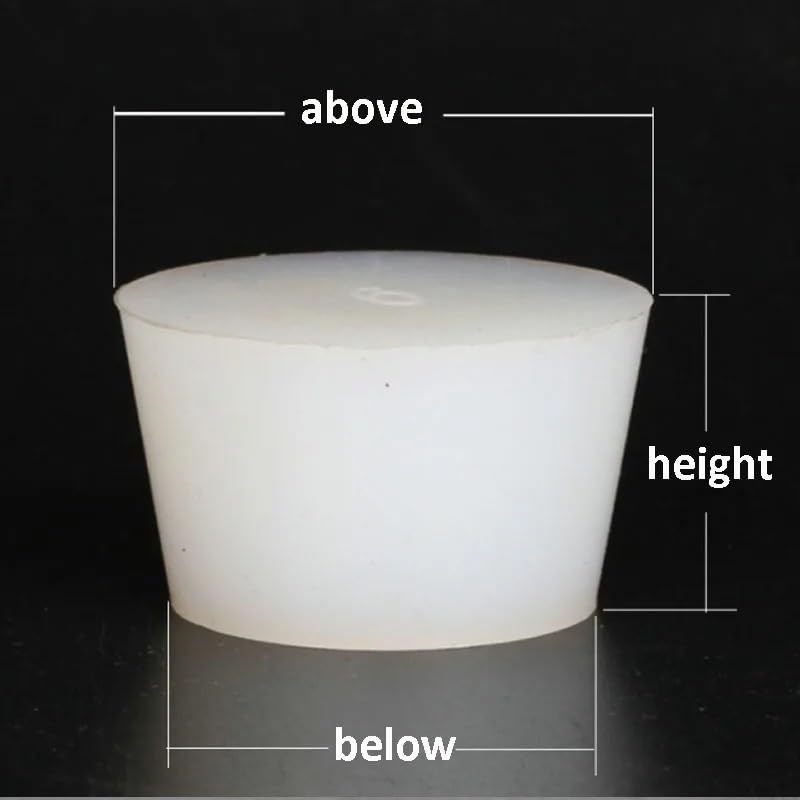 Hollow Silicone Conical Sealing Plug, H 20mm to 26mm Softness Nut Rubber Plug, D 13mm to 32mm Silicone Stoppers 1pc(57x68x25mm)