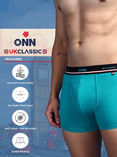 Image of ONN UK Classic Men's Combed Cotton Long Trunk with Feather Touch Ultra Soft Waistband (Pack of 1)