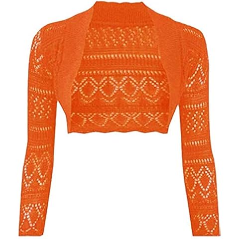 Fashion's island Bolero de punto de ganchillo para mujer Cover