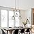 Farmhouse Dining Room Pendant Light Fixture Over Table, 3-Light Rustic Solid Wood Kitchen Island Lighting with Metal Shades, Modern Black Linear Chandelier for Pool Table