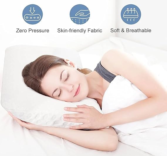 Image of Araami Cervical Contour Memory Foam Pillow for Sleeping,Orthopedic Pillow for Neck Pain,Back,Stomach,Side Sleepers, with Breathable Zip Cover (26 X 15 X 4.5INCH) (King Size Pillow) (King)