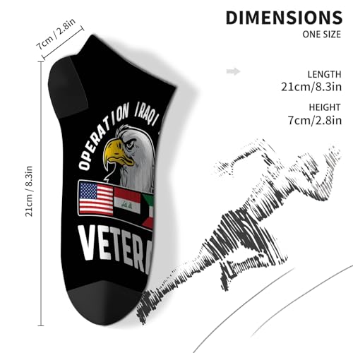 Operationn Iraqi Freeddom Veterann Low Cut Socks Veteran Hidden Socks Boy High Ankle Socks Humor Socks4