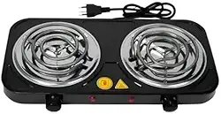 Fogão Elétrico Portátil Cooktop 2 Bocas, 2000W 110V