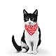 Hunde Bandana Kopftücher Haustier Halstuch Einstellbare für Welpen Kleine Hund Katze (M, Rot)