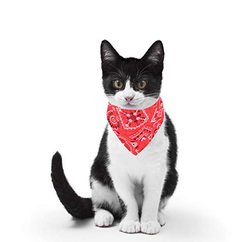 Chiens de Mode Bandana Foulards Ajustable pour Chiot Petit Chien Chat (S, Rouge) – Image 5
