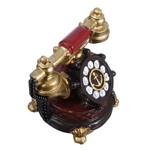 Figurine de téléphone rétro, objet de décoration unique en résine premium