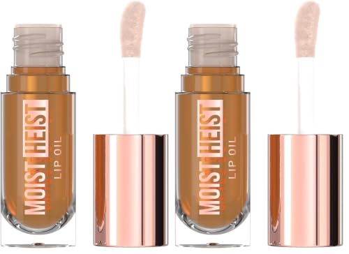 Image of Swiss Beauty Moist Heist Lip Oil | Colour-Changing | With Vitamin E & Mint Oil | Nourish & Protect | Shade- 3: Melon Loot, 4.8g (Pack of 2)