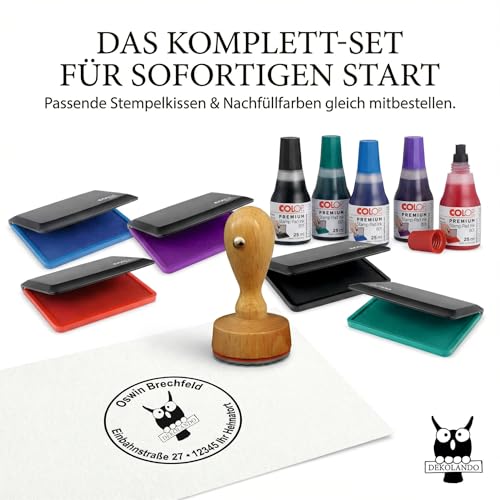 Stempel Wildschwein - mit persönlicher Adresse Wildtiere Geschenk für Jäger
