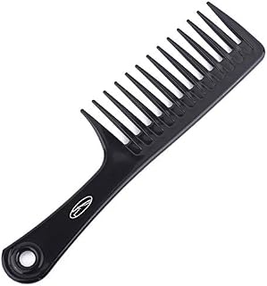 Jumbo Rake Wide Tooth Comb by Fine Lines - An Afro Comb made for Detangling Hair - Detangles Long, Wet or Curly Hair - Made with tough Black ANTISTATIC Plastic