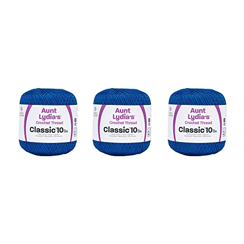 Aunt Lydia Classic Dark Royal Crochet - 3 Pack of...