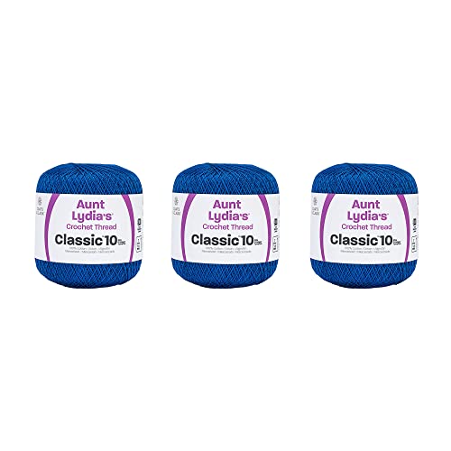 AUNT LYDIA CLASSIC DARK ROYAL CROCHET - 350Y  320M 3 -  -  10 - ũμ