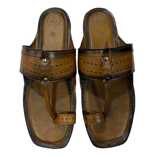 Image of Men's Kolhapuri Chappals Ethnic Slippers For Men Traditional Kolhapuri Sandals Casual Flip Flops For Men