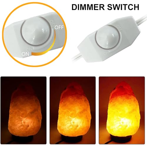 Image of Salt Lamp Cord,Salt Lamp Cord and Base Assembly & Clip for All Himalayan Crystal Salt Lamps -8 Free 15W E12 Base Bulbs for Salt Lamp (White-2P)