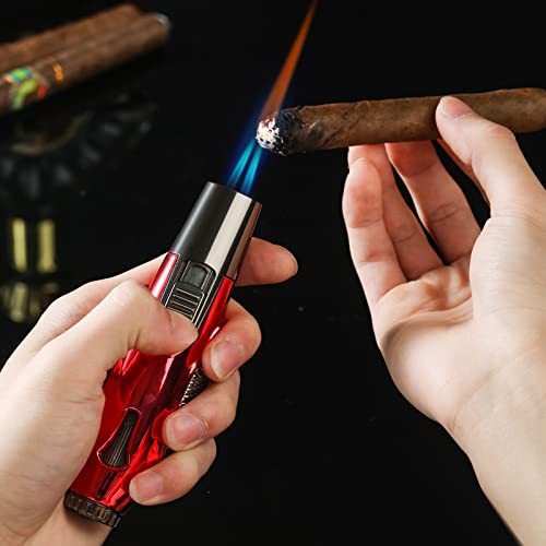 Encendedor Jet Recargable de Butano Color Rojo miniatura 2