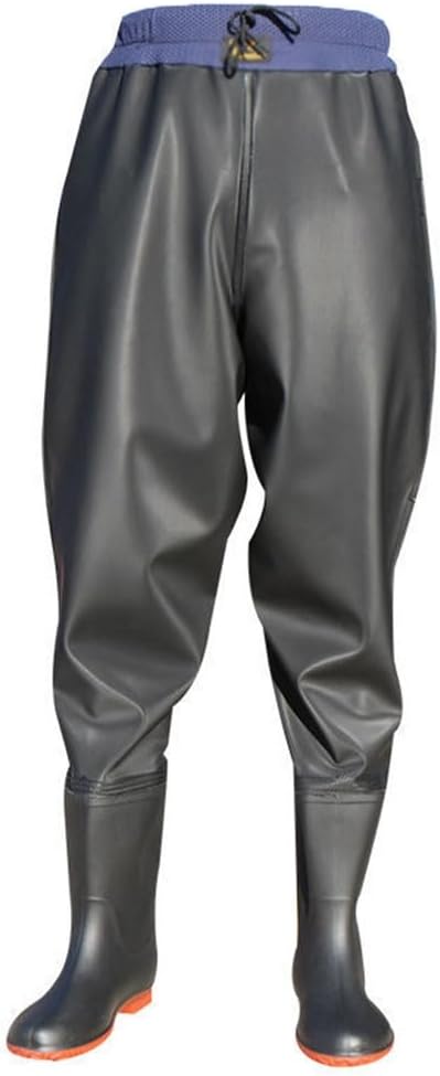 Hip Waders Black Waterproof Water Pants with Boots, Men and Women Breeding/Outdoor Fishing/Cleaning River Wading Boots