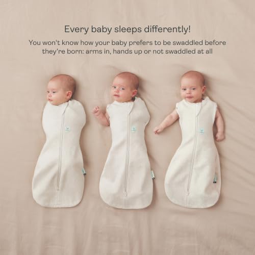 Image of ergoPouch Cocoon Swaddle Sleep Sack, 0-3 Months, 2.5 TOG, Oatmeal Marle