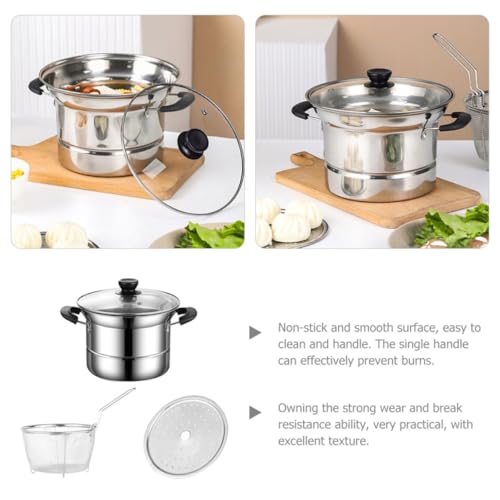 Friteuse multifonction en acier inoxydable avec panier de cuisson - 6