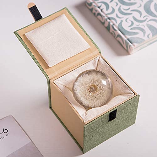 Briefbeschwerer Löwenzahn, ein Traumball. Kristall Wunschkugel. Einzigartiger Briefbeschwerer aus Löwenzahn. Das perfekte Geschenk. (9CM) Durchmesser